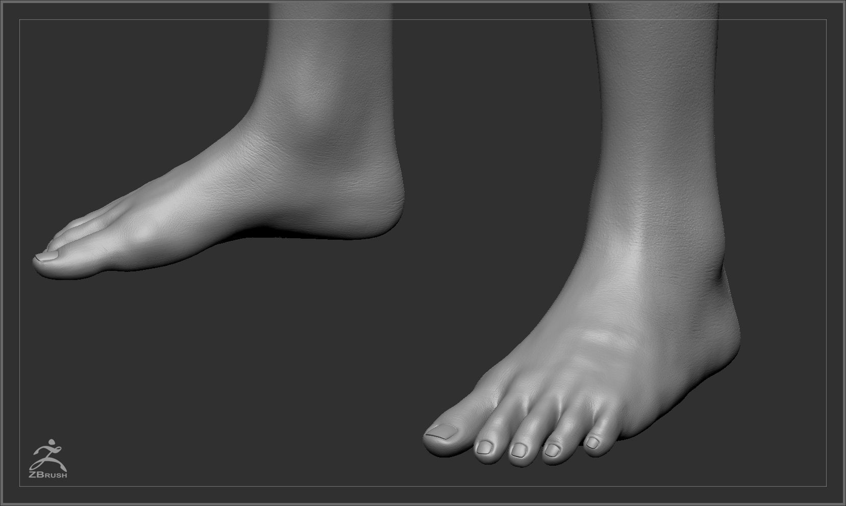 Average Male Body Basemesh 3D model_9