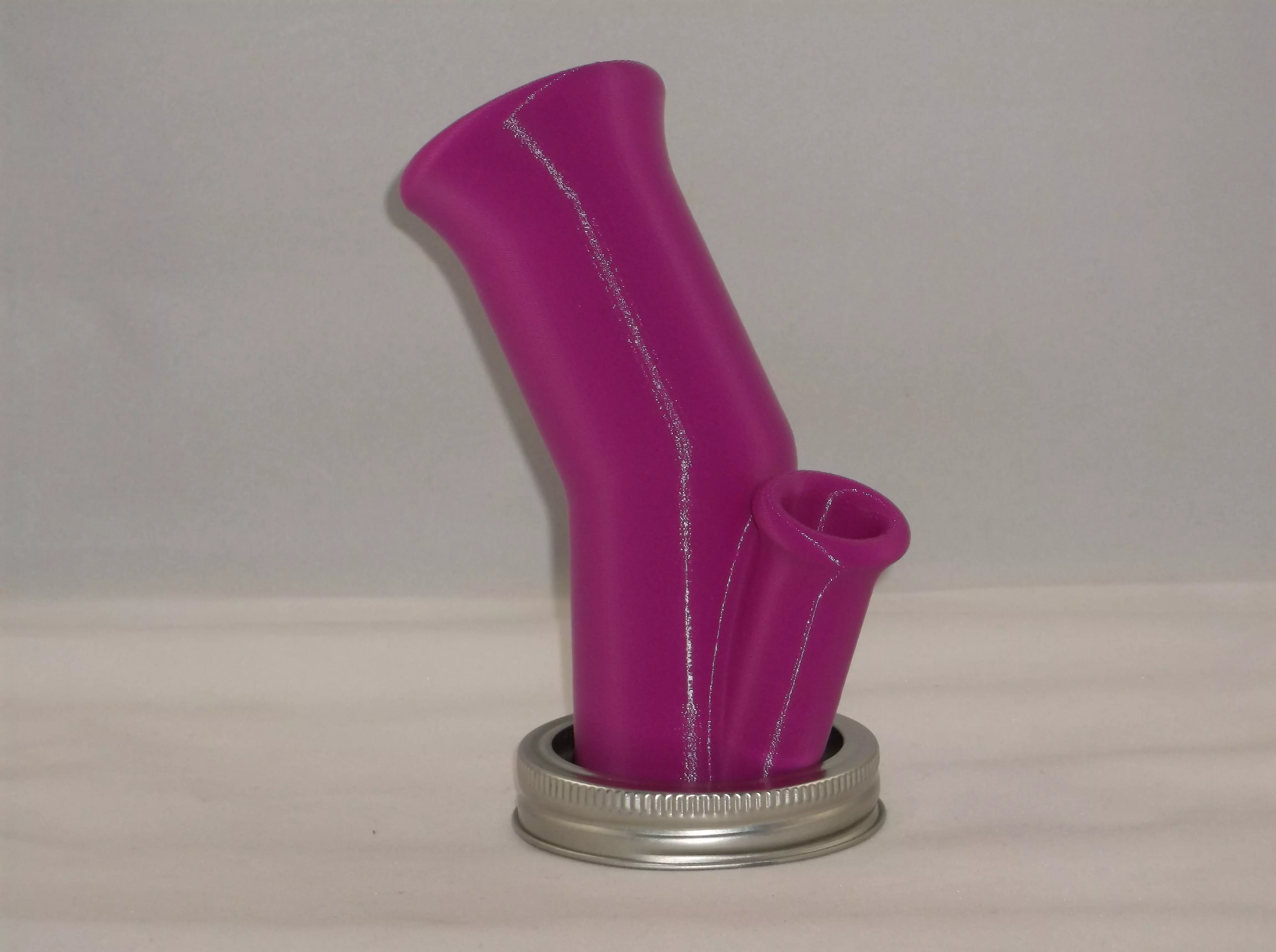Mason Jar Water Pipe 3d Printed Lid 3D print model_0