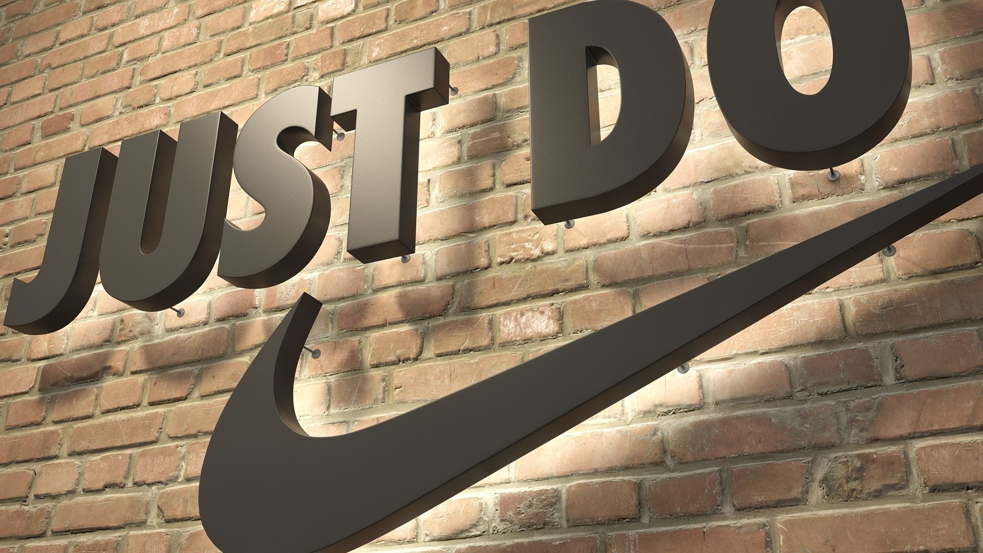 logo sign Nike Just do it 3d Low-poly 3D model_16