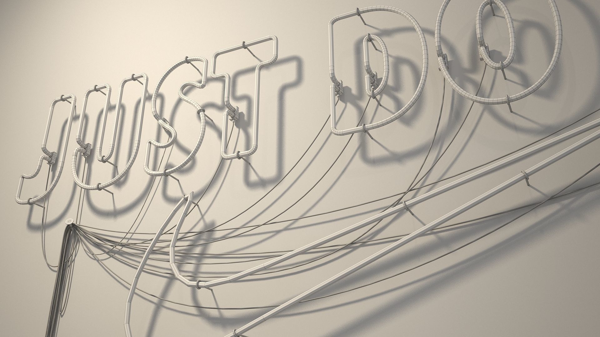 logo sign Nike Just do it 3d Low-poly 3D model_8