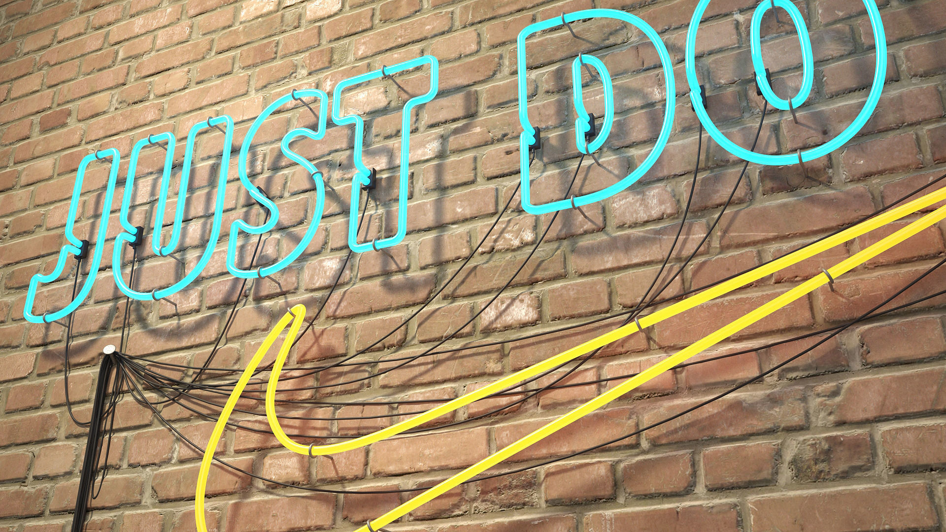logo sign Nike Just do it 3d Low-poly 3D model_5