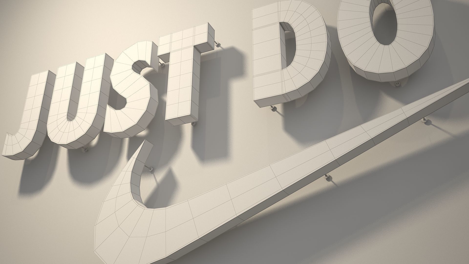logo sign Nike Just do it 3d Low-poly 3D model_17