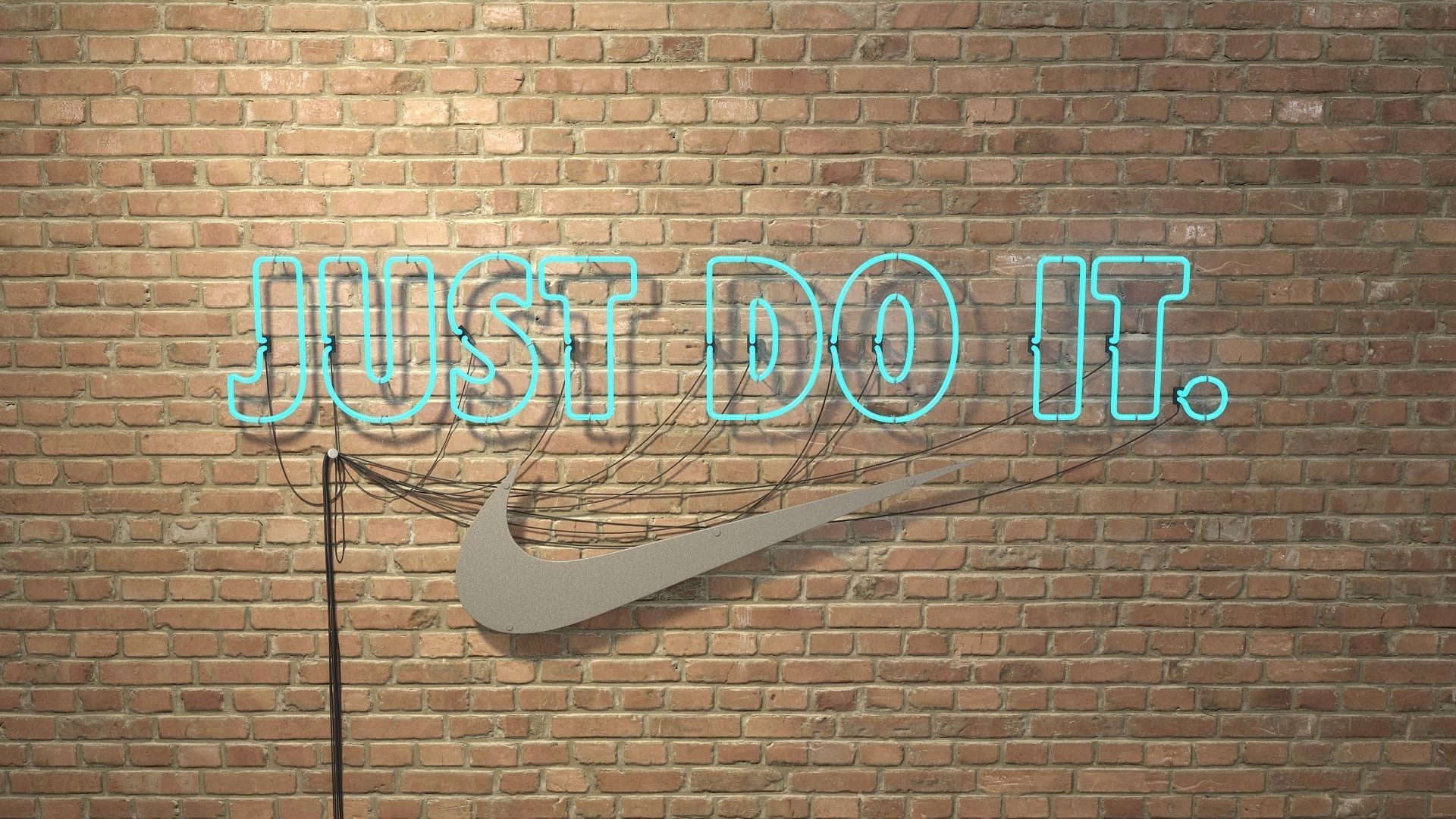 logo sign Nike Just do it 3d Low-poly 3D model_19