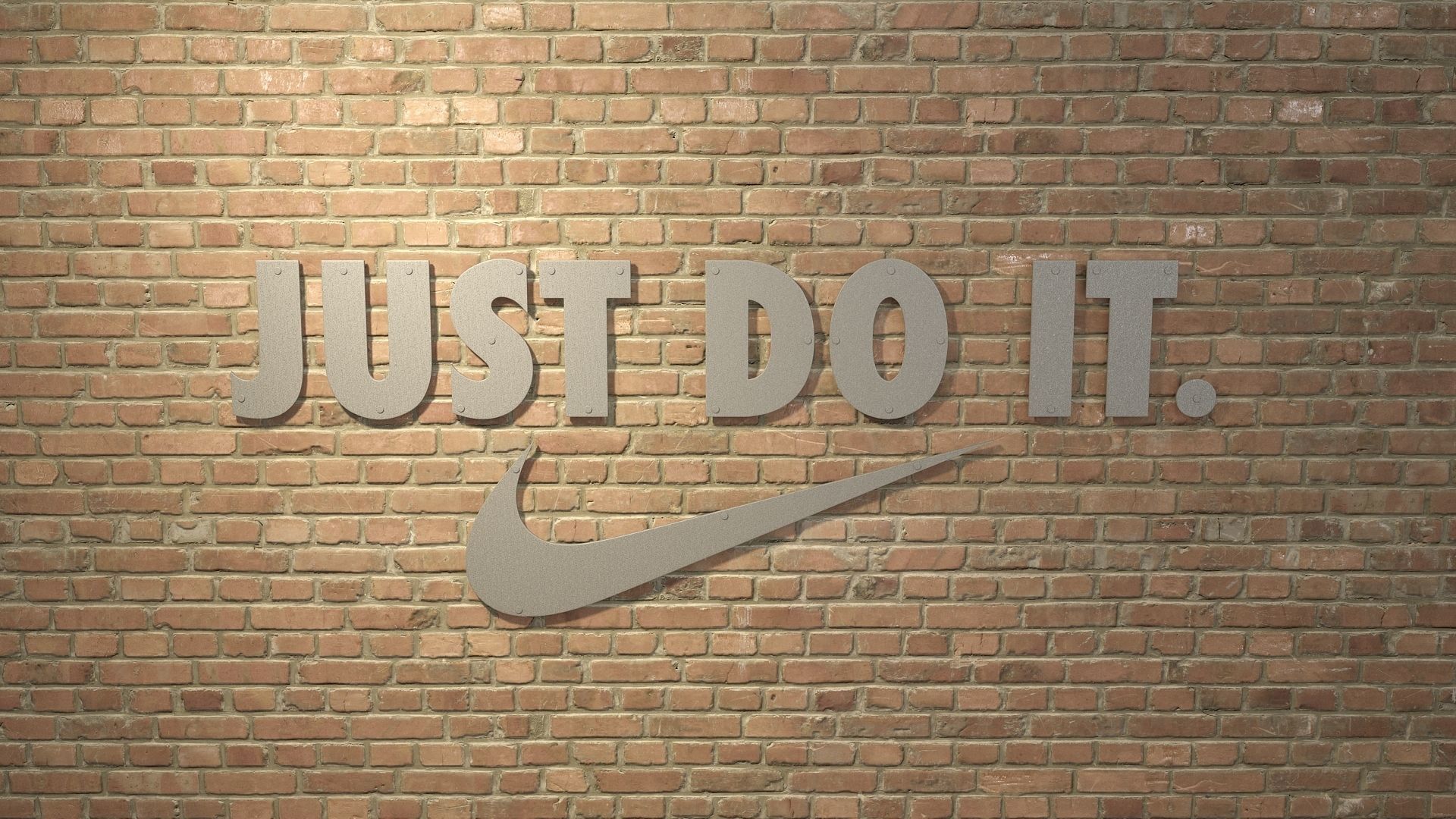 logo sign Nike Just do it 3d Low-poly 3D model_9
