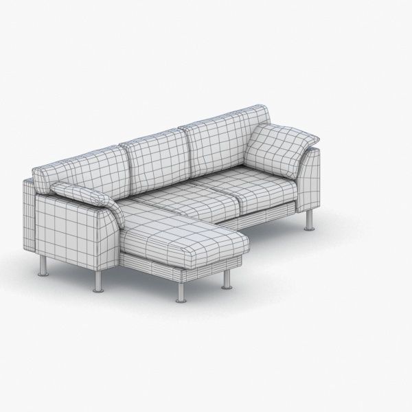 0982 - Sofa Low-poly 3D model_2
