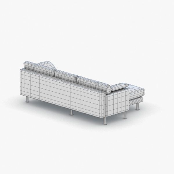 0982 - Sofa Low-poly 3D model_3