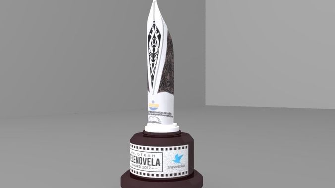 trophy1 film award trophy Low-poly 3D model
