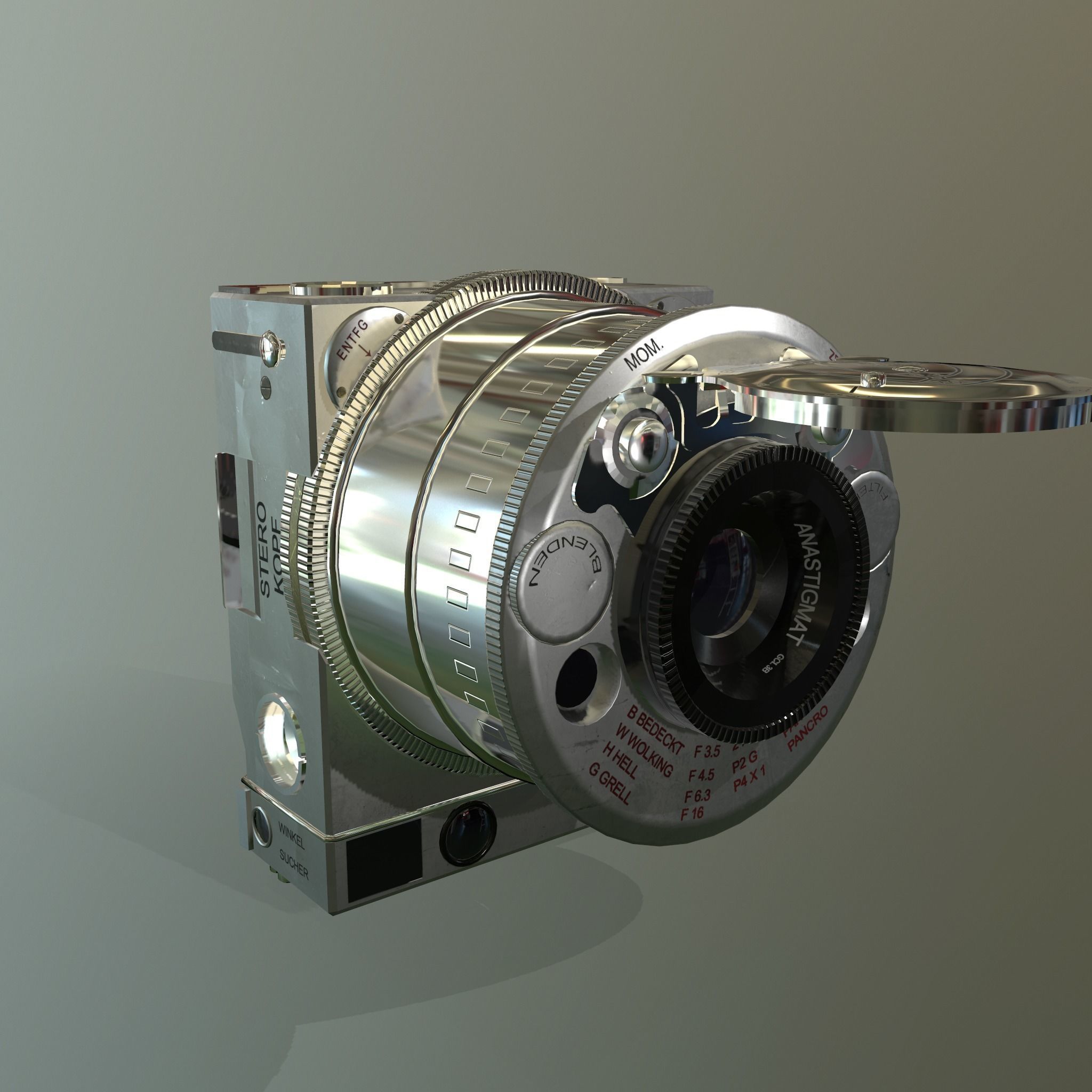 Compass Cameras 3D model_2