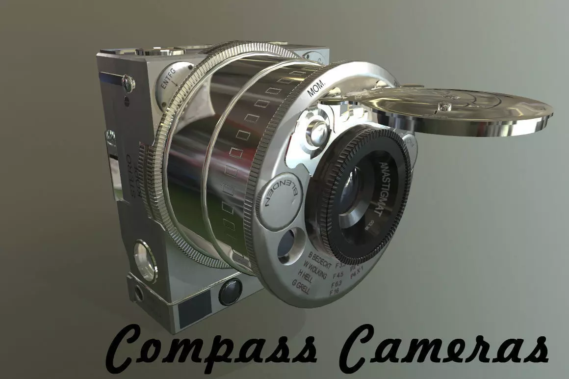 Compass Cameras 3D model_0