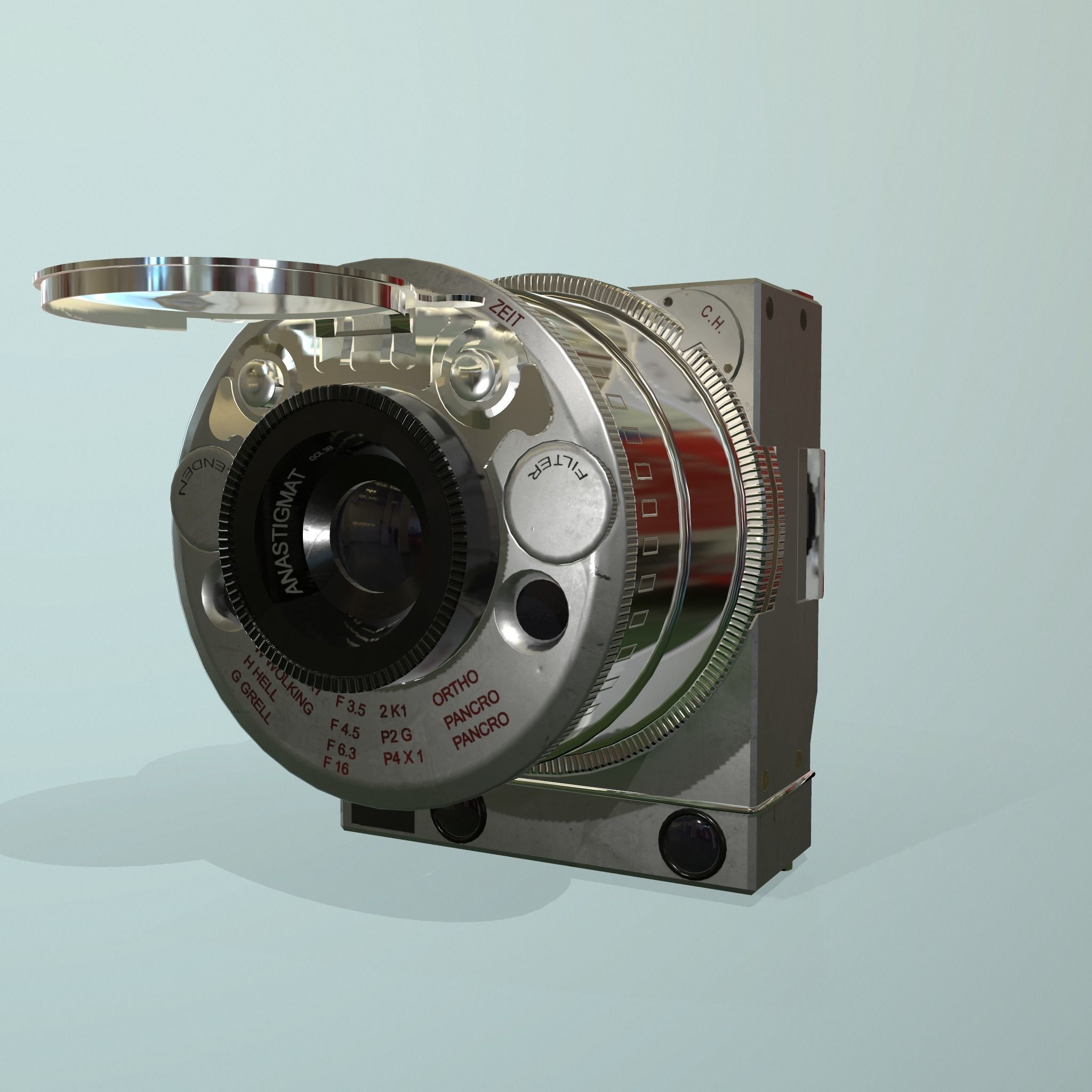Compass Cameras 3D model_5