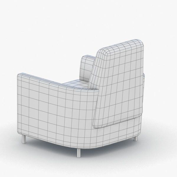 0984 - Armchair Low-poly 3D model_4