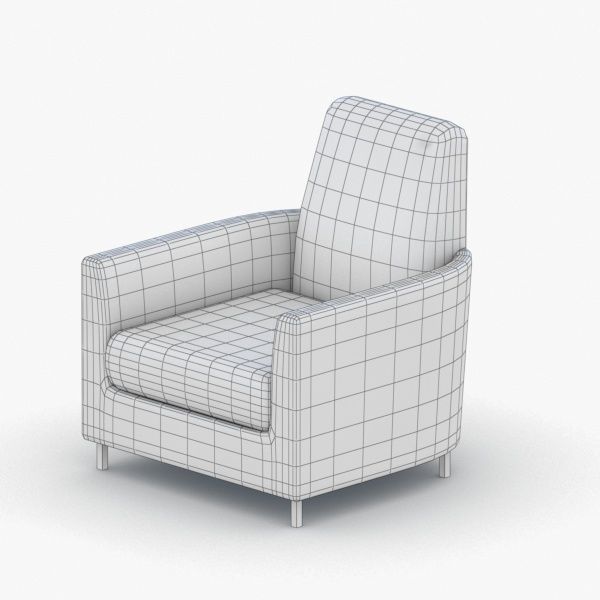 0984 - Armchair Low-poly 3D model_1