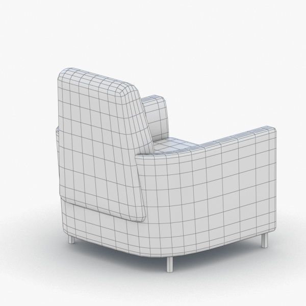 0984 - Armchair Low-poly 3D model_3