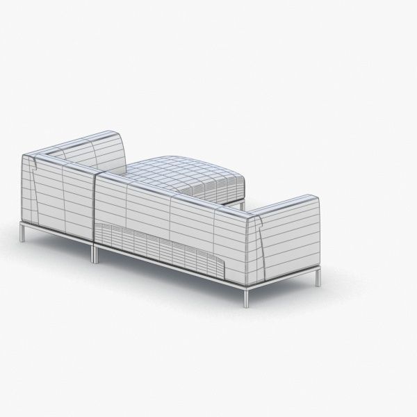 0985 - Sofa Low-poly 3D model_4