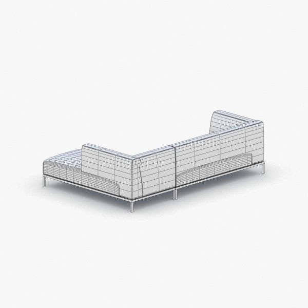 0985 - Sofa Low-poly 3D model_3