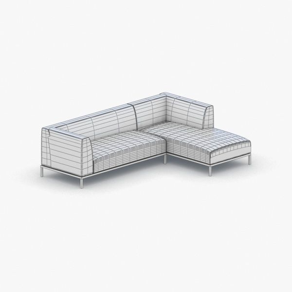 0985 - Sofa Low-poly 3D model_2