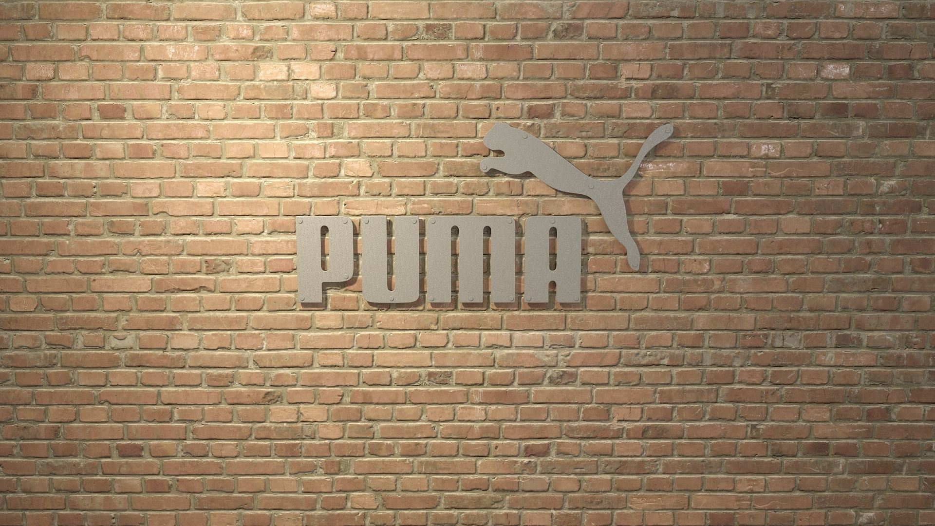 logo sign Puma 3d Low-poly 3D model_8
