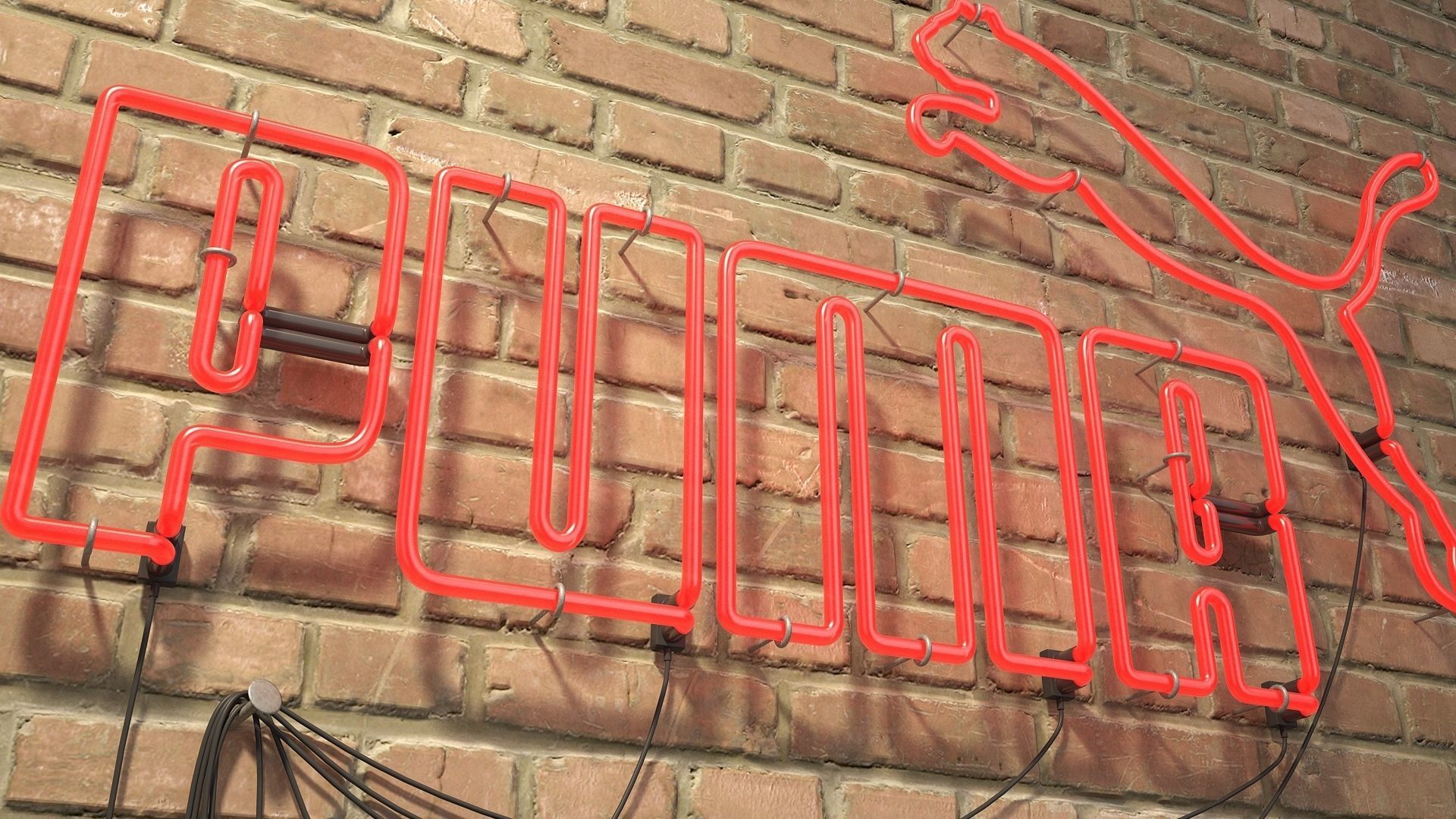 logo sign Puma 3d Low-poly 3D model_15