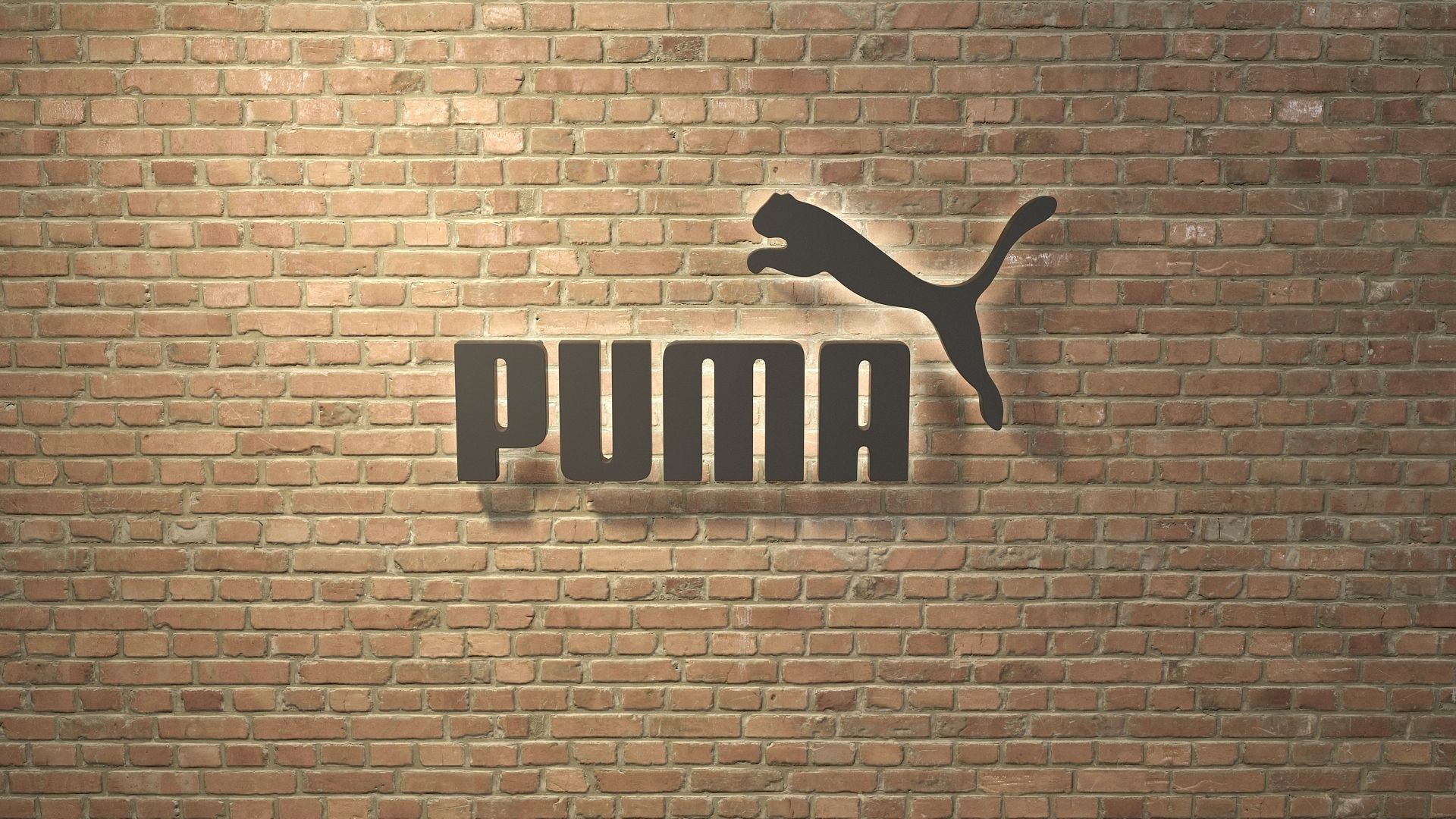logo sign Puma 3d Low-poly 3D model_2