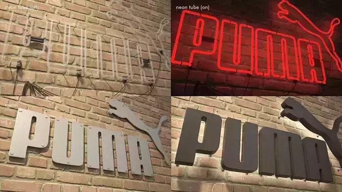 logo sign Puma 3d