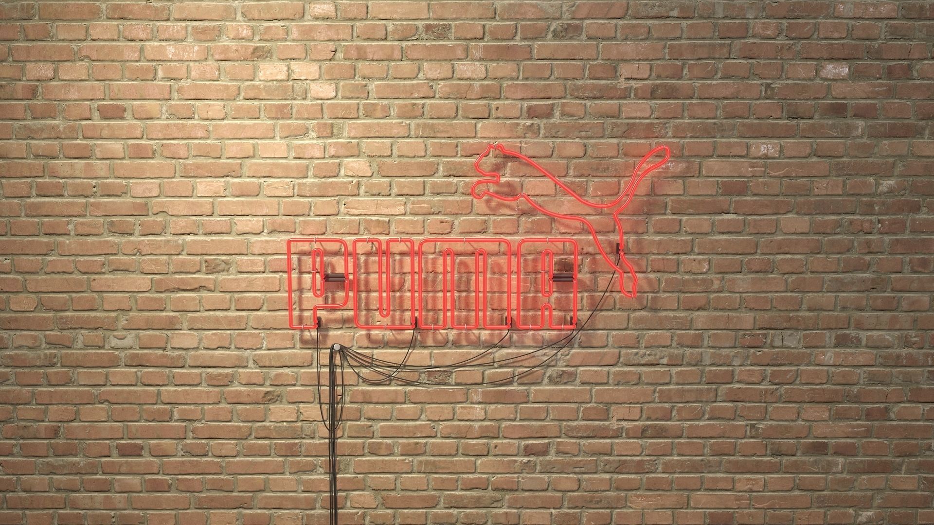 logo sign Puma 3d Low-poly 3D model_18