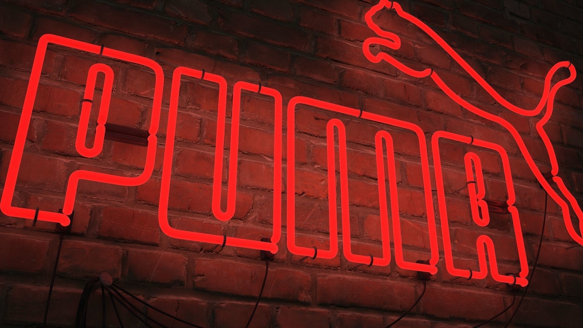 logo sign Puma 3d Low-poly 3D model_14