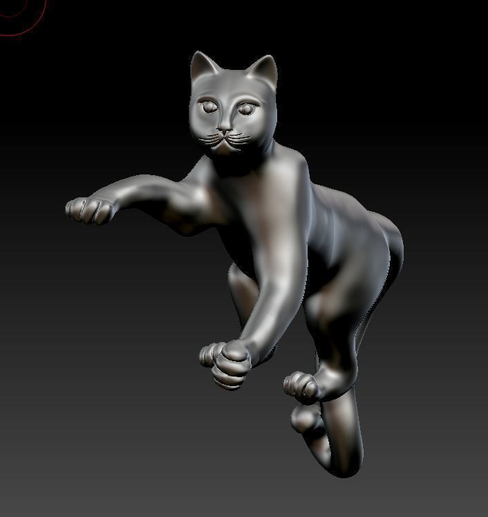 Jumping Cat 3D print model_2