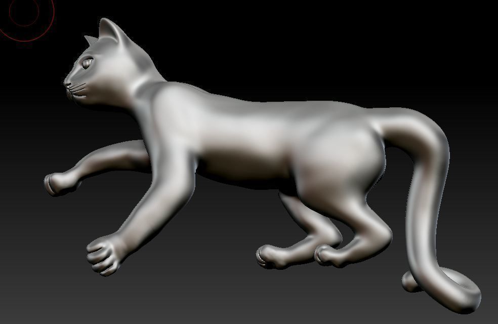 Jumping Cat 3D print model_3