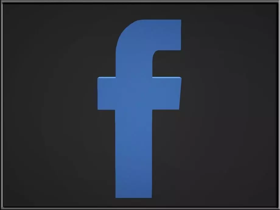 facebook logo Low-poly 3D model_0