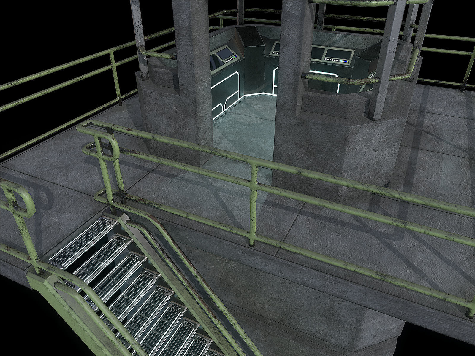 lowpoly Watchtower UPDATED Low-poly 3D model_9