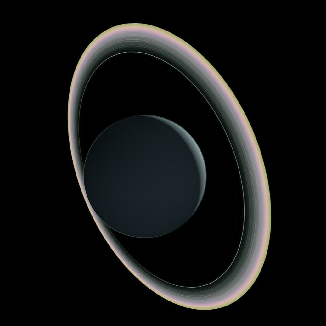 Uranus - Planet Low-poly 3D model_3