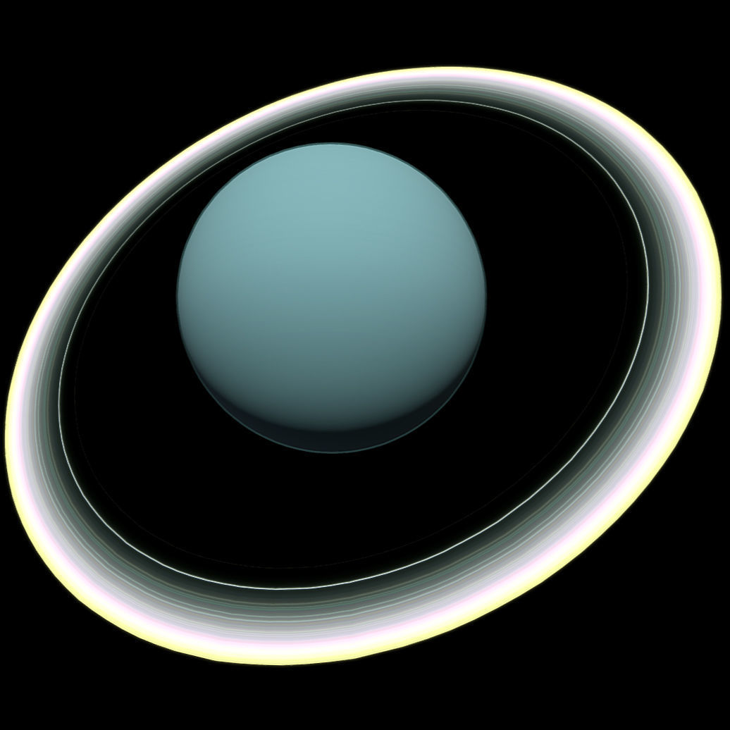 Uranus - Planet Low-poly 3D model_1