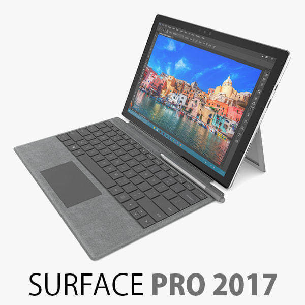 E3D - Microsoft Surface Pro 2017 3D model 3D model_1