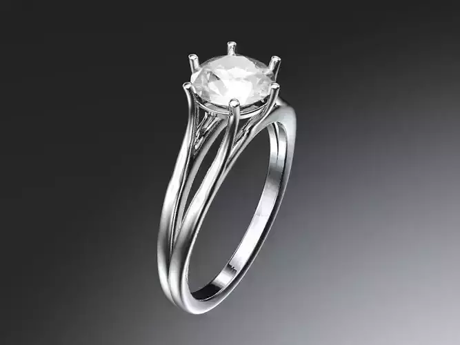 Solitaire engagement ring