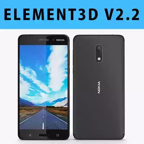 E3D - Nokia 6 2017 Black model