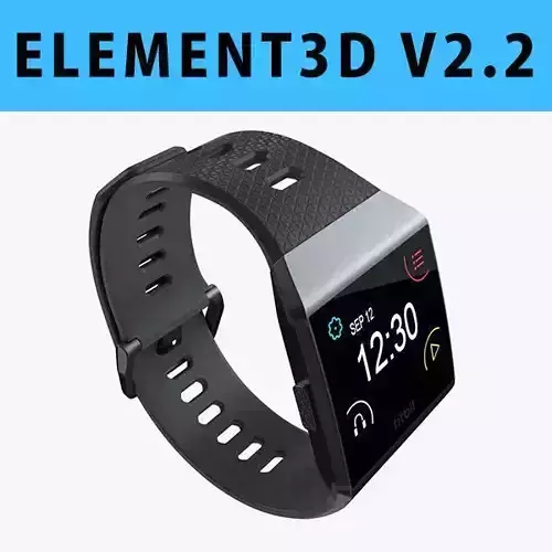 E3D - Fitbit Ionic Charcoal 3D model