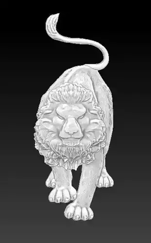 Angry lion pendant