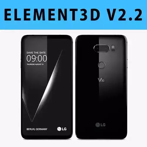 E3D - LG V30 Black 3D model 3D model