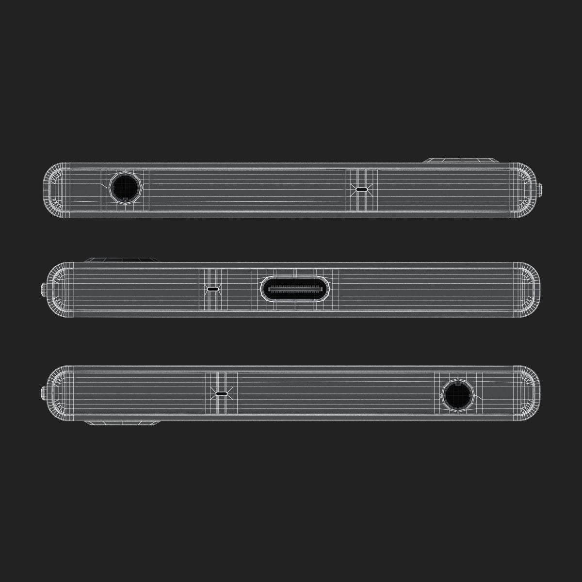 E3D - Sony Xperia XZs Black 3D model  3D model_10