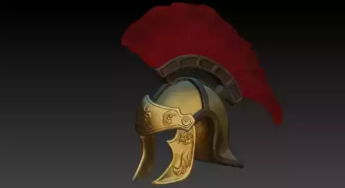 Roman helmet Low-poly 3D model