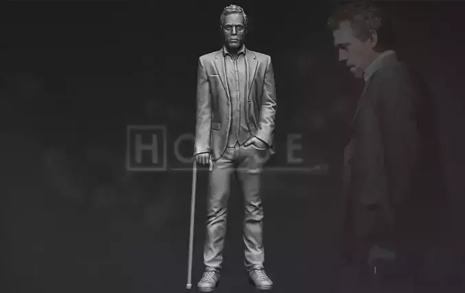 MD Gregory House 3D printing ready stl obj formats 3D print model MD Gregory House 3D printing ready stl obj formats 3D print model