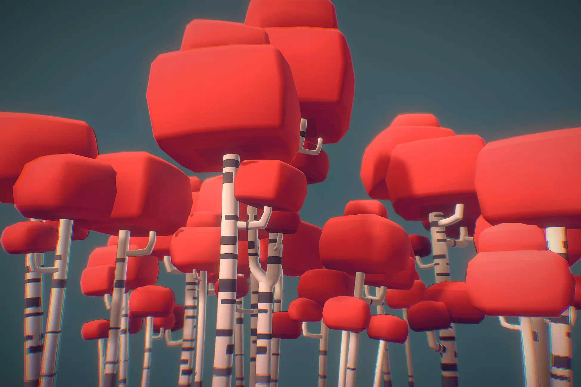 Birch Tree Set - Proto Series Low-poly 3D model_0