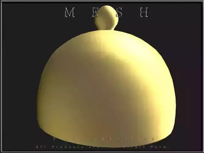 Cake stand cover dome Low-poly 3D model