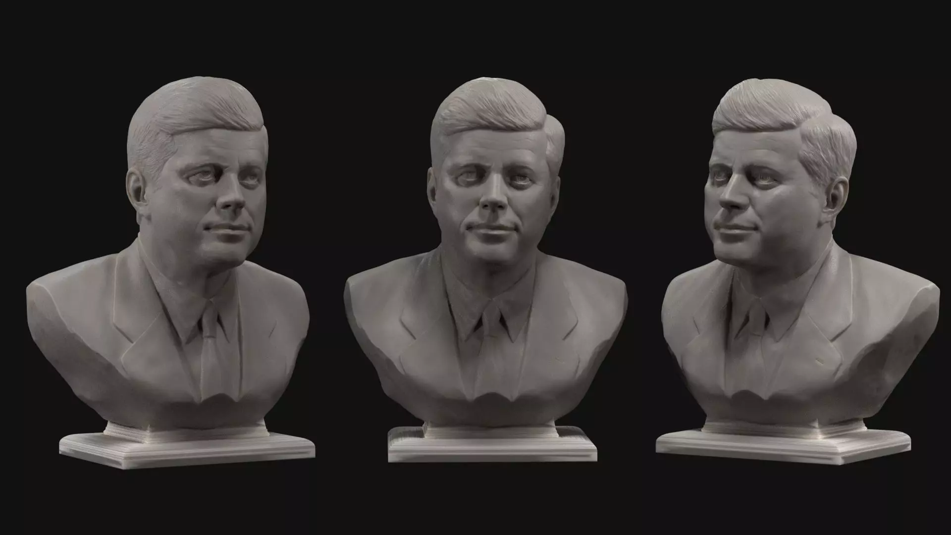 John Fitzgerald Kennedy  3D print model_0
