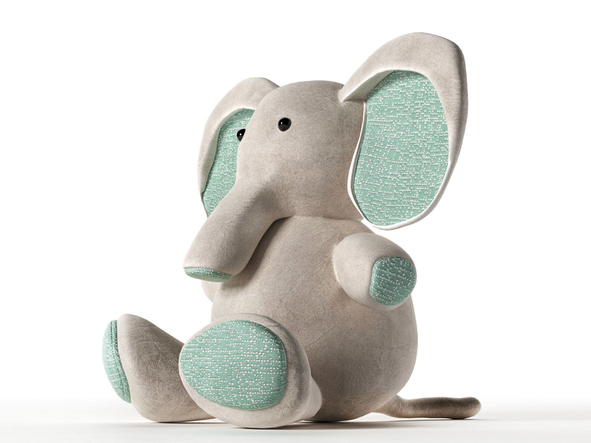 Elephant Toy Low-poly 3D model_1
