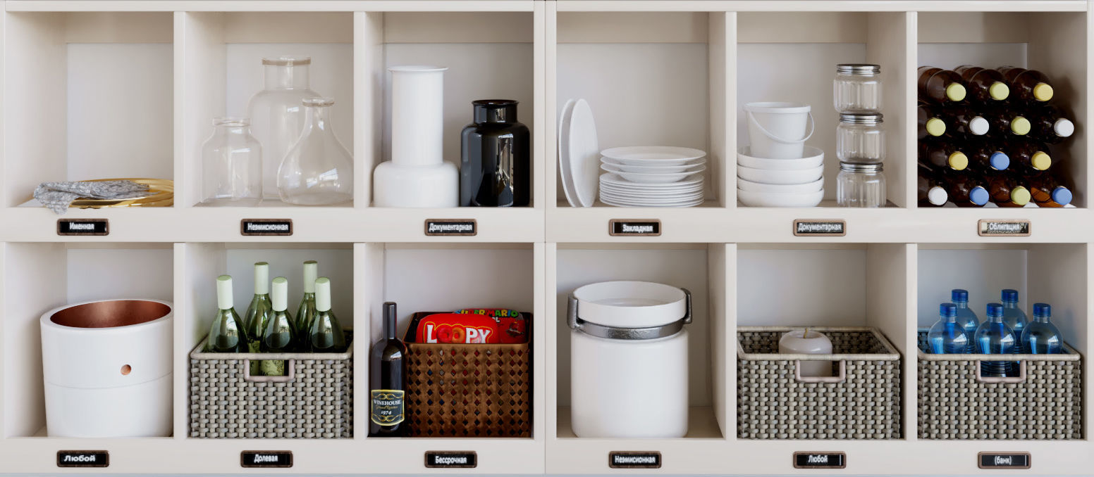 Kitchen 3 storage ideas - most of your space 3D model_4