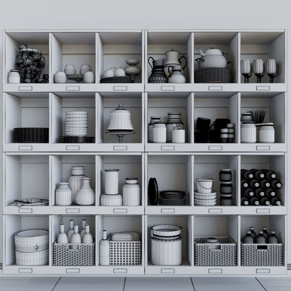 Kitchen 3 storage ideas - most of your space 3D model_1