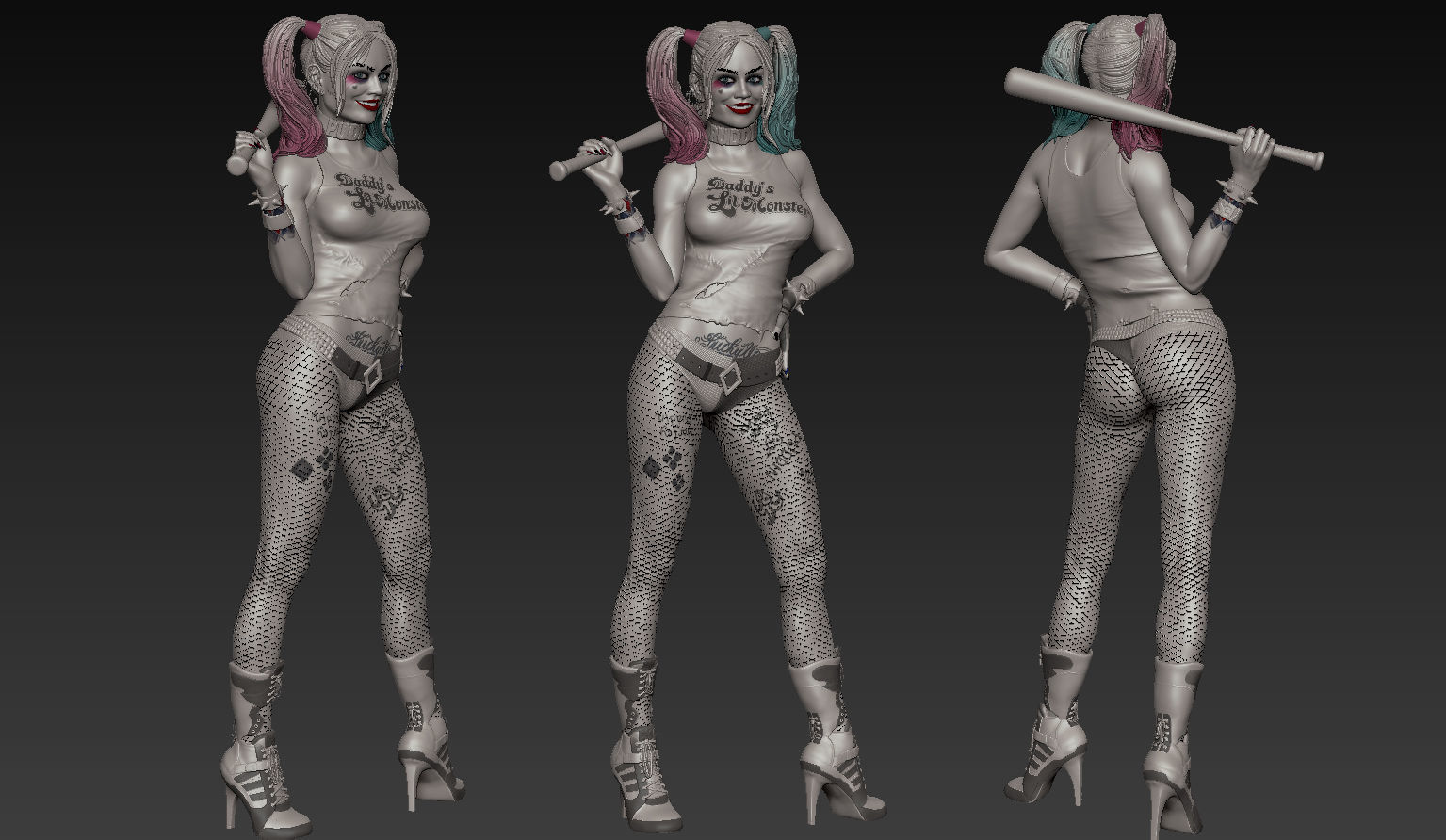 Harley Quinn Zbrush  3D model_3