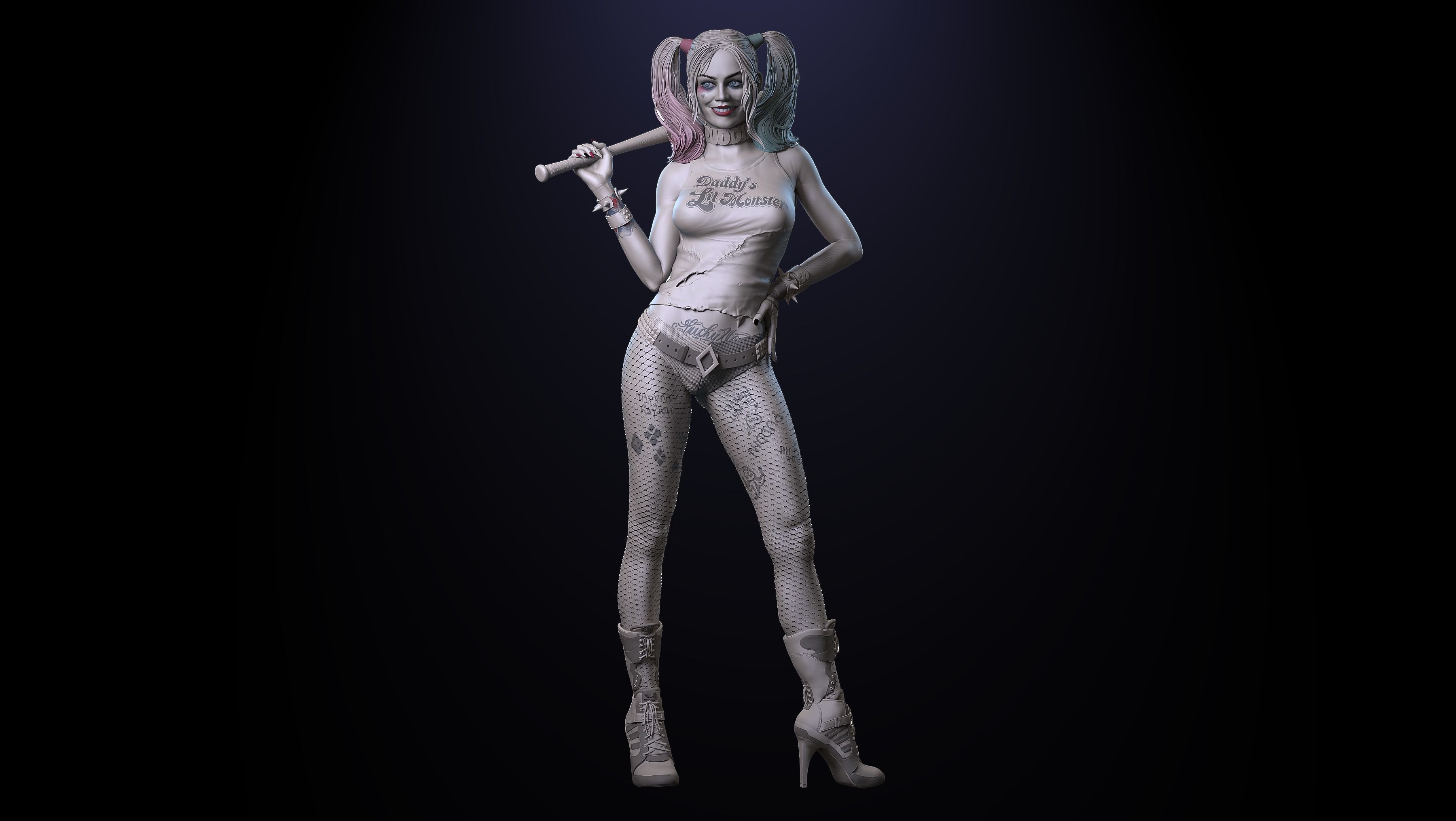 Harley Quinn Zbrush  3D model_1