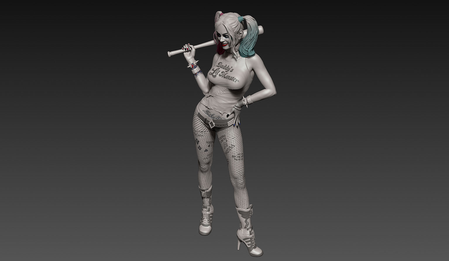 Harley Quinn Zbrush  3D model_11